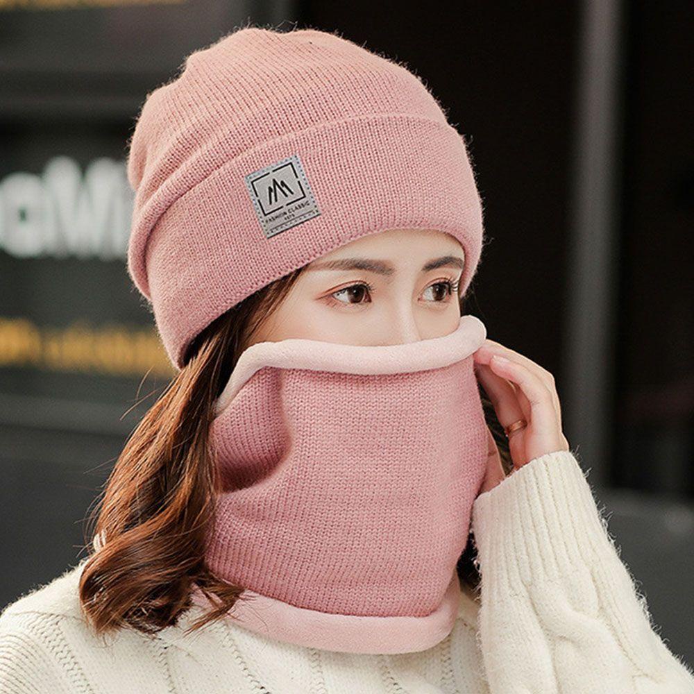 Osier1 Set Mũ Khăn Choàng Cổ Nhung Chống Gió Mùa Thu Đông