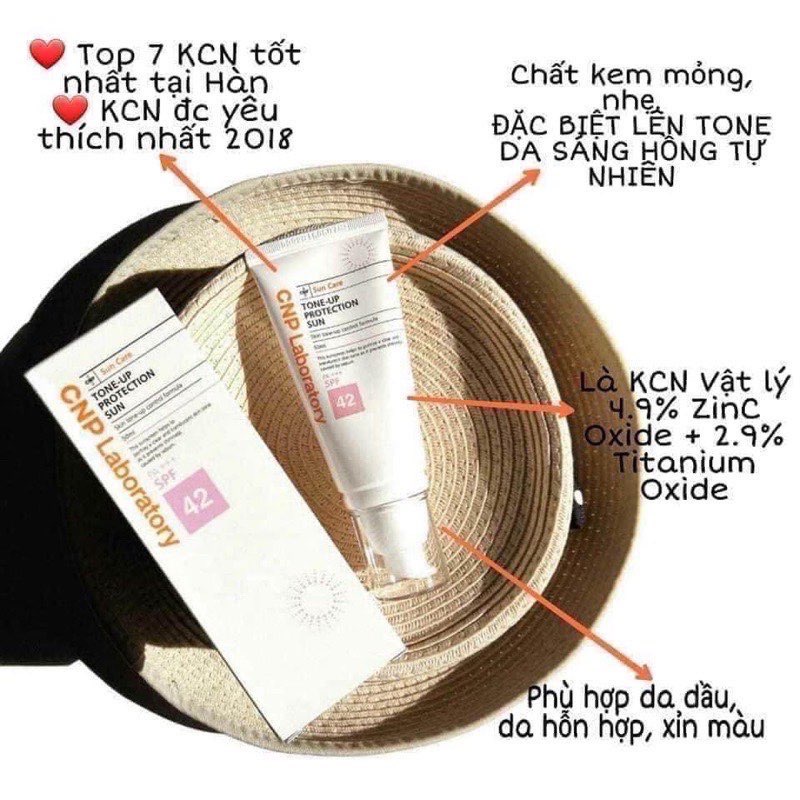 🌟 Kem chống nắng CNP LABORATORY Làm Sáng Tông Màu Da Cao Cấp 50ml