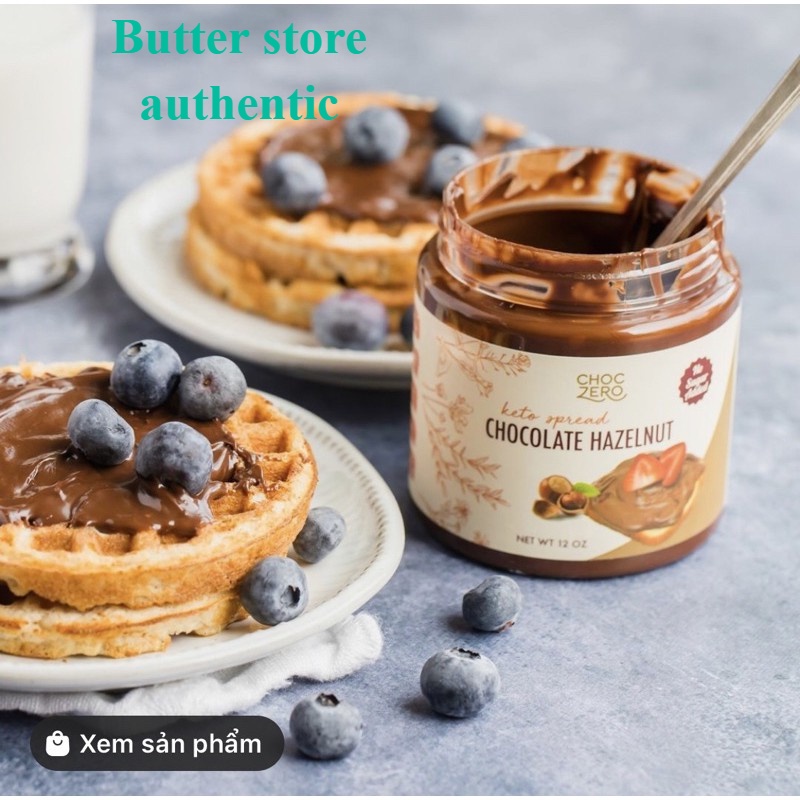 Sốt Chocolate Hạt Phỉ không đường ChocZero ( keto, eatclean,tiểu đường,giảm cân)