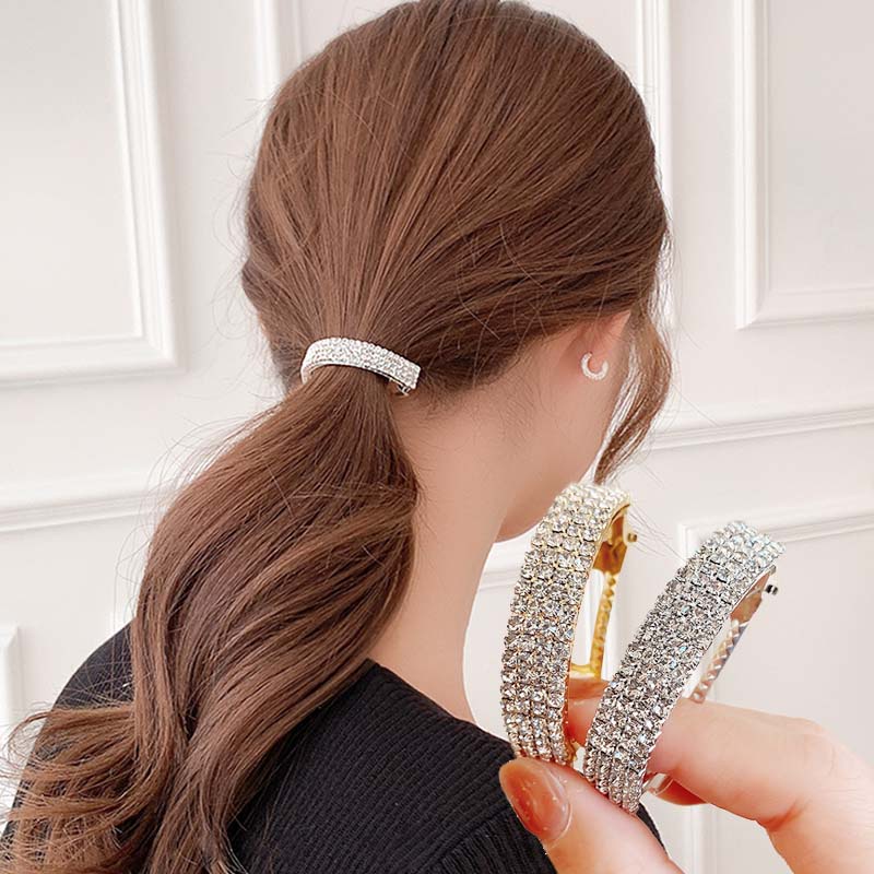 Kẹp Tóc Đính Kim Cương Giả Tinh Tế Thời Trang Sang Trọng Cho Nữ