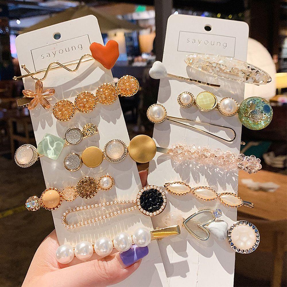 Set Kẹp Tóc Nhiều Kiểu Dáng Hợp Thời Trang EUCA|Kẹp Tóc Thiết Kế Xinh Xắn Tiện Dụng