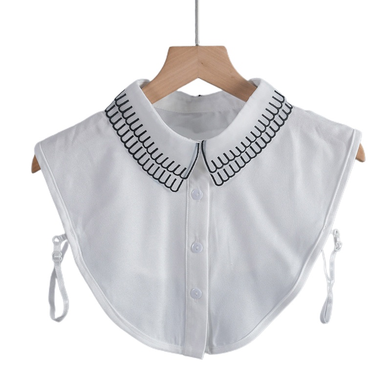 Cổ Áo Giả Thêu Họa Tiết Thời Trang Đa Năng Cho Nữ