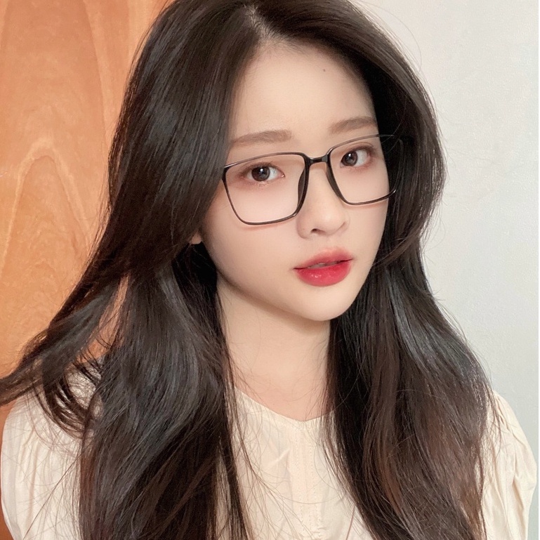 Kính gọng vuông nam nữ LILYEYEWEAR mắt to giả cận chống bụi đi đường càng thanh mảnh thời trang 1966