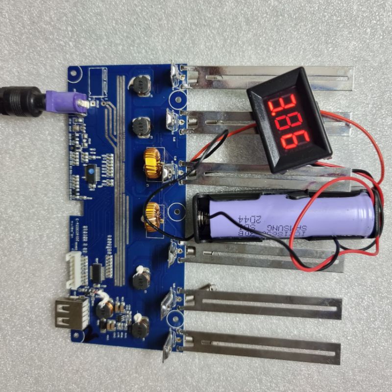 mạch sạc 6 cell pin 18650 (thiếu boad hiển thị pin) dùng nguồn 12v