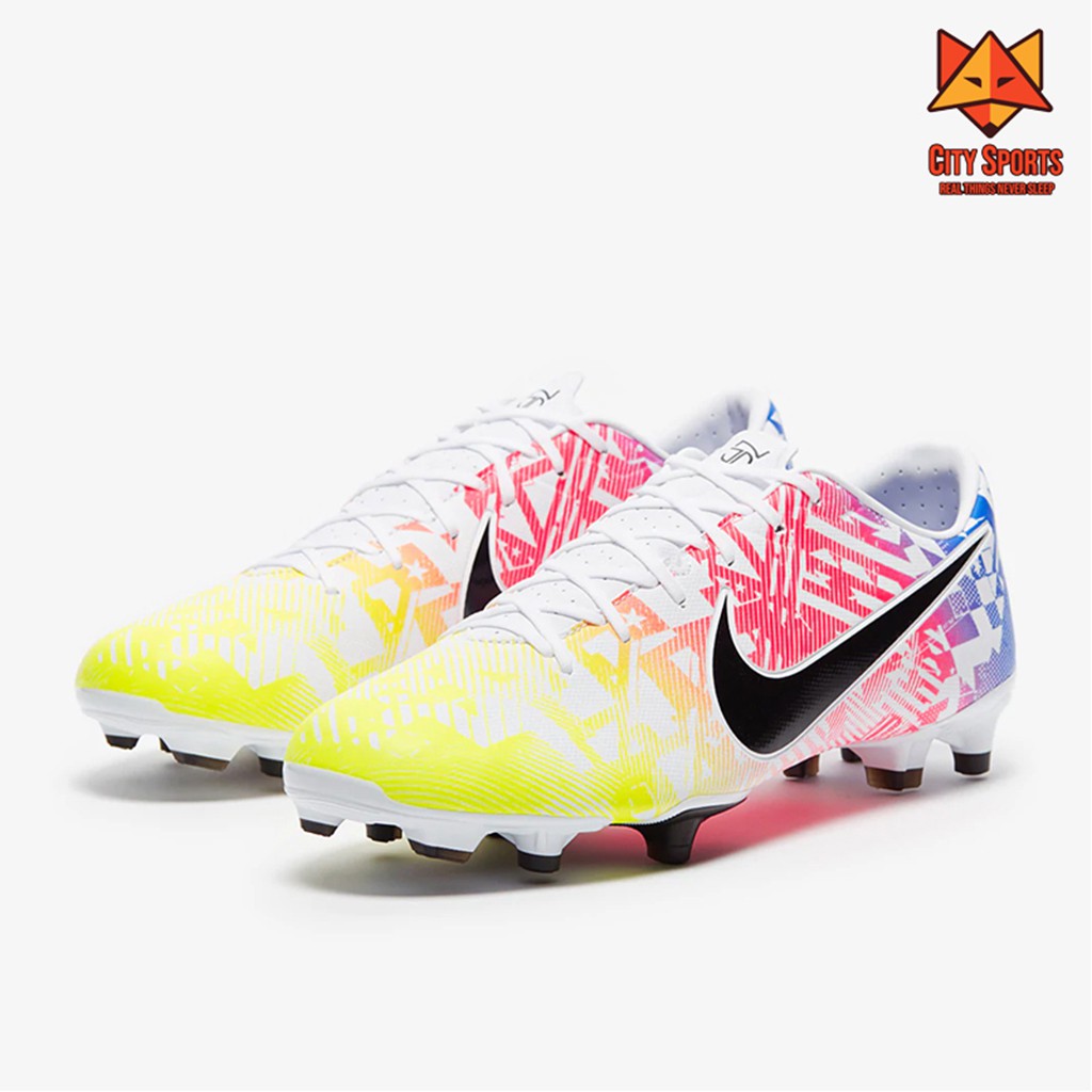 Giày đá bóng chính hãng Nike Mercurial Vapor XIII Academy Neymar Jr. FG – White/Racer Blue/Volt/Black AT7960 104