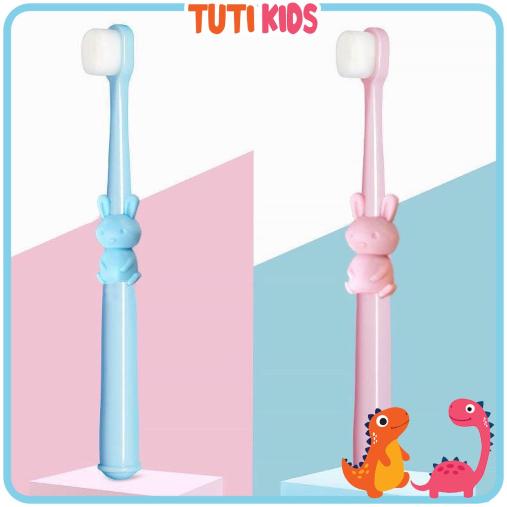 Bàn Chải Đánh Răng Lông Mềm Siêu Mảnh Thiết Kế Hoạt Hình Cho Bé Bàn Chải Đánh Răng Trẻ Em Sợi Lông Siêu Mềm 2-5 Tuổi