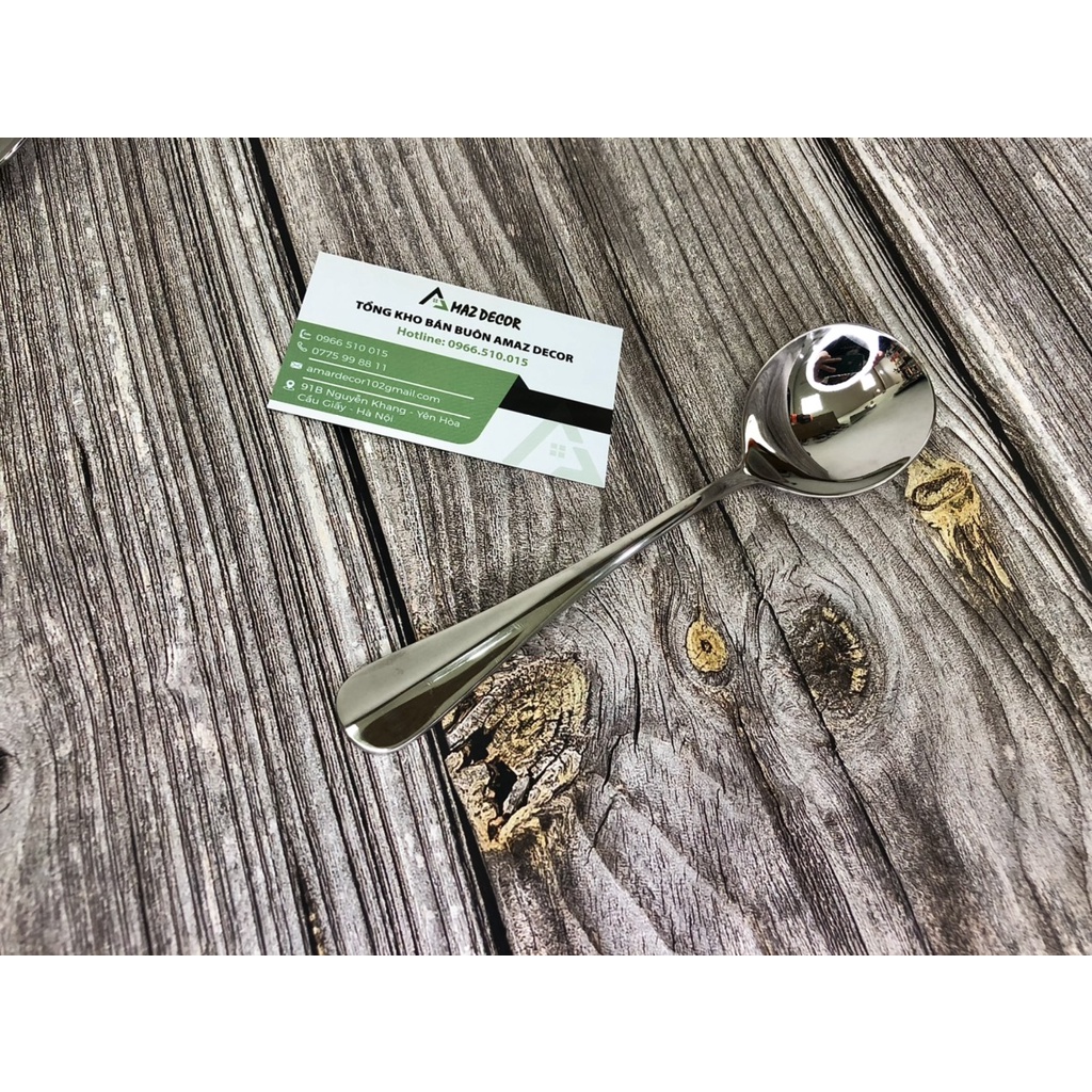 Muỗng thìa inox 304 cao cấp thiết kế sang trọng phong các Hàn Quốc TT185035 bền đẹp siêu tiện lợi