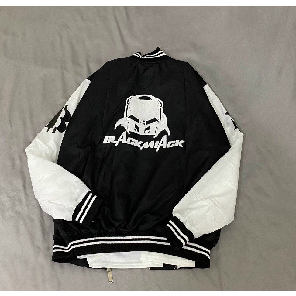 Áo Bomber nam nữ Blakck Miackk , vải dù mero hai lớp phối dây kéo, phong cách street wear cá tính Siêu Đẹp WEDO