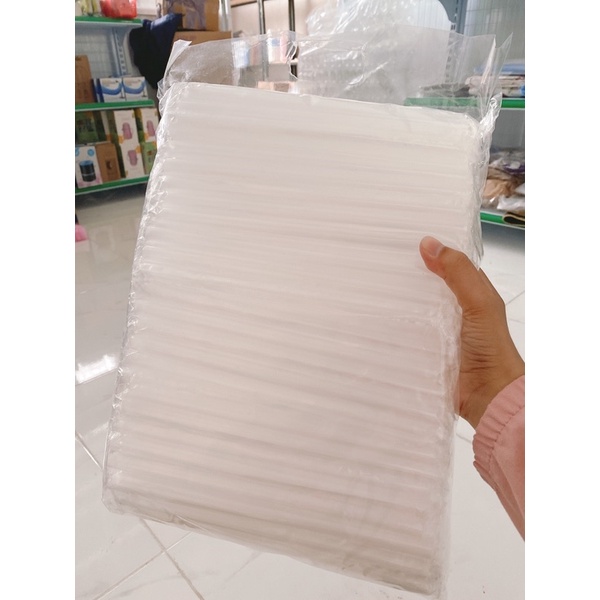 Sỉ 1 bịch ống hút trà sữa Zin trong đen cao cấp phi 12 -có màn bọc