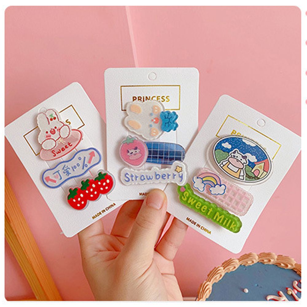 Cute Bunny Hairpin Cartoon Acrylic Rabbit Hairclip