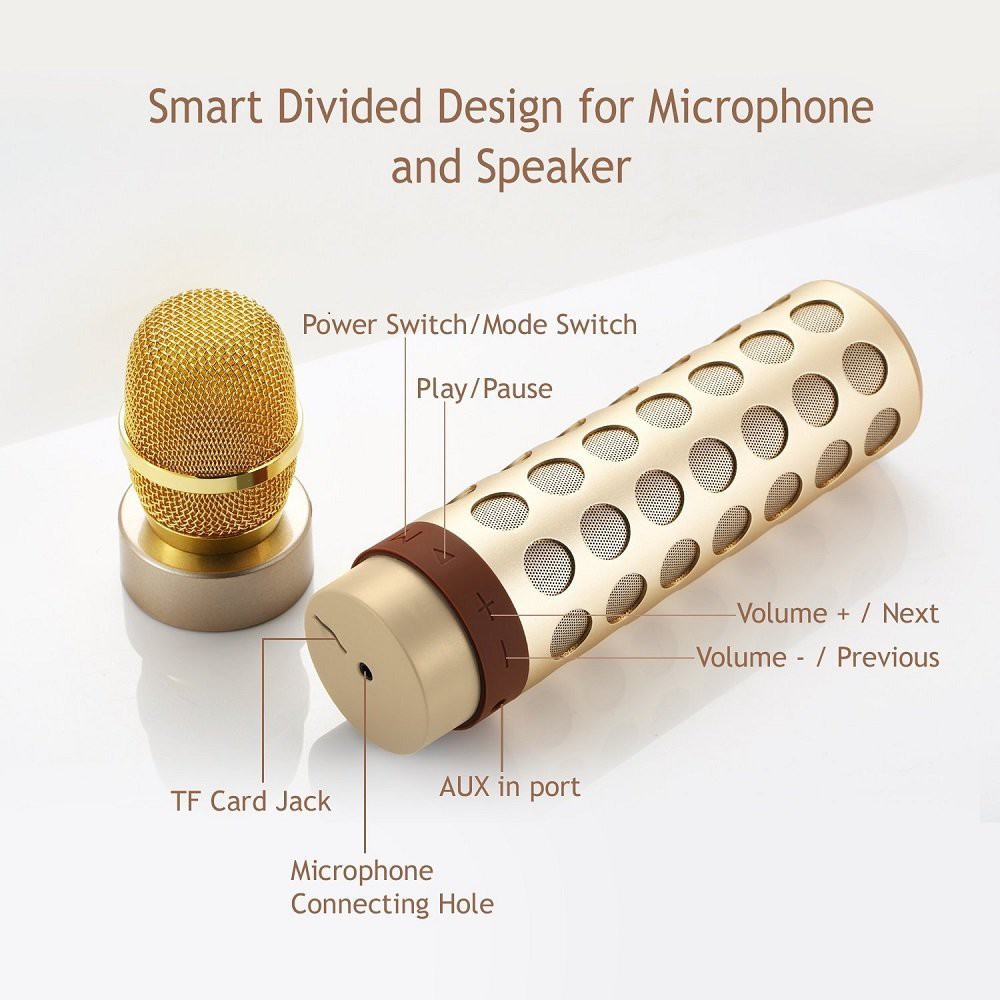 Micro Bluetooth Không Dây Cầm Tay Hát Karaoke Ktv