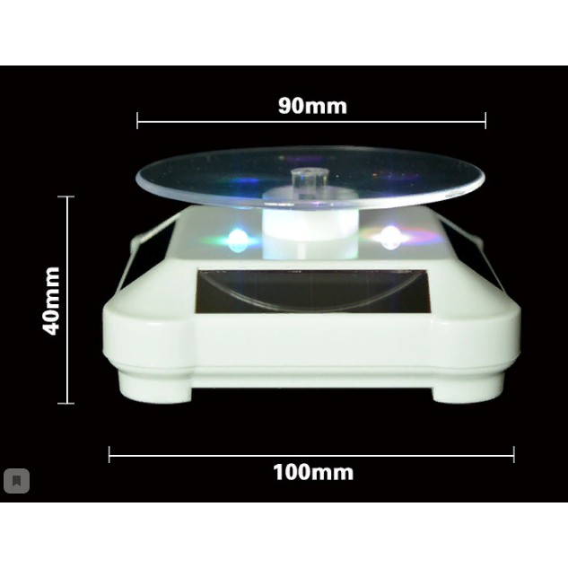 Đế Xoay Trưng Bày Mô Hình 3D Kim Loại Lắp Ráp - Năng Lượng Mặt Trời Có Hỗ Trợ Pin - Đèn LED đổi màu