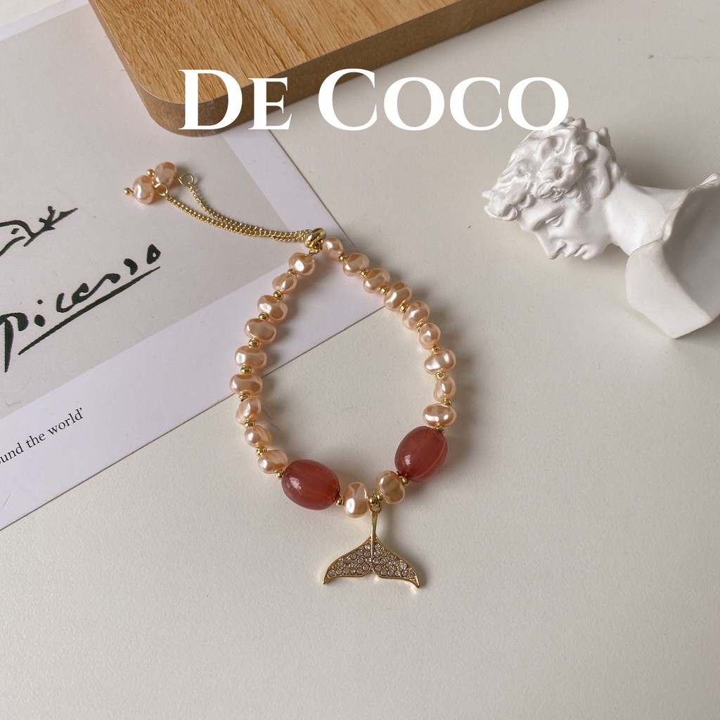 [Mã FAMAYFA giảm 10K đơn 50K] Vòng tay nữ, lắc tay đậu đỏ may mắn De Coco decoco.accessories