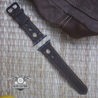 Dây đồng hồ da bò nâu đất apple watch -đủ size apple watch 38/40, 42/44