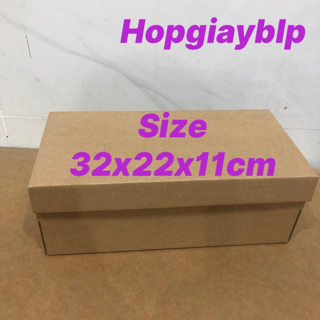 20 HỘP GIÀY SIZE 32X22X11 MÀU NÂU