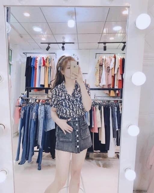 Áo sơ mi cộc vân dio