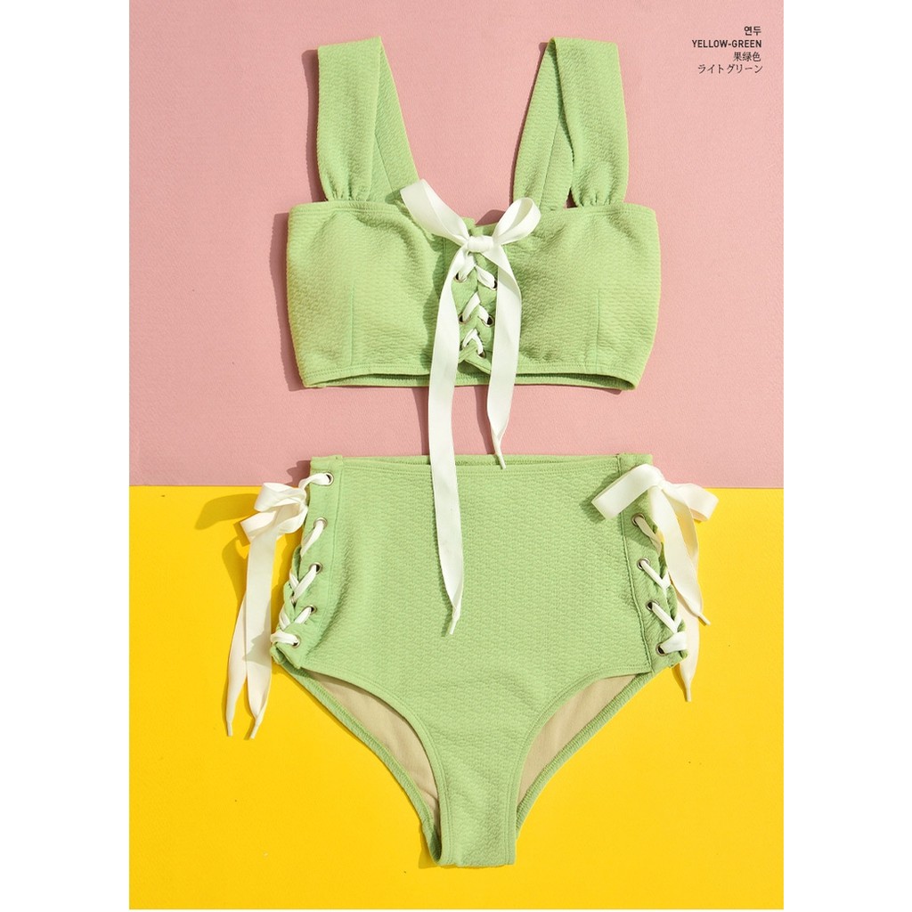 Bikini ruy băng xanh bạc hà (có clip sản phẩm ^^) | BigBuy360 - bigbuy360.vn
