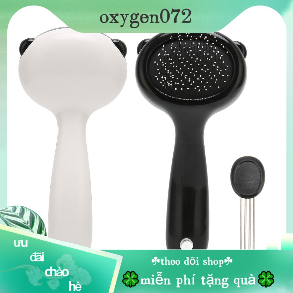 Oxygen072 Pet Slicker Brush Mở Nút Làm đẹp Hạt dính Tự làm sạch Bàn chải cho Chó Mèo Vật nuôi