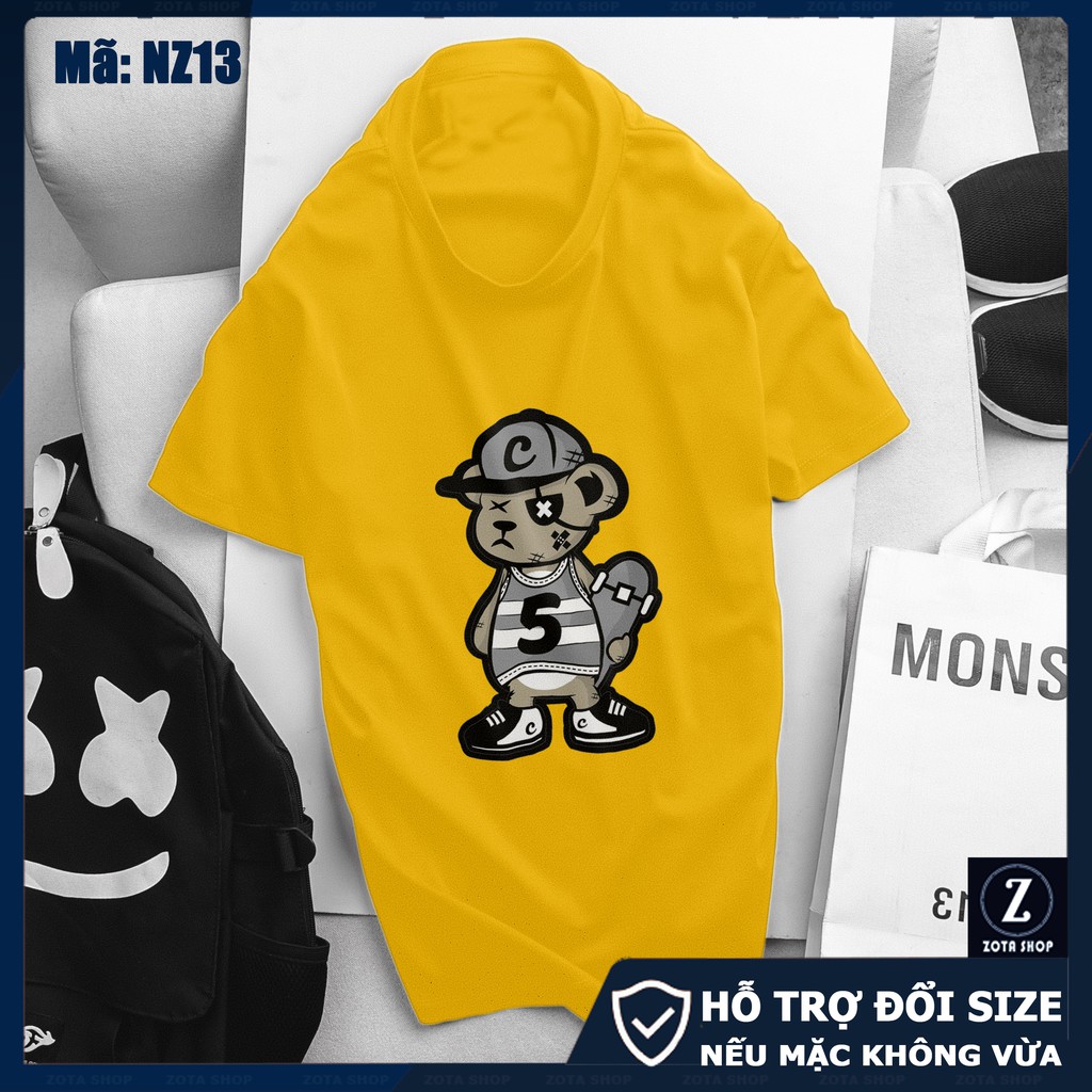 Áo thun nam đẹp❤️ Freeship 50K❤️ Áo phông trắng xám Crew Bear NZ13 | BigBuy360 - bigbuy360.vn