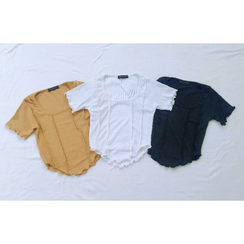 Áo chít thân croptop tay ngắn kiểu quảng châu