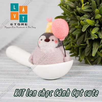 [Có hướng dẫn] Bộ len chọc Cánh Cụt Cute 4 bé - Needle fetling Litle penguin - Chọc len cơ bản làm quà tặng