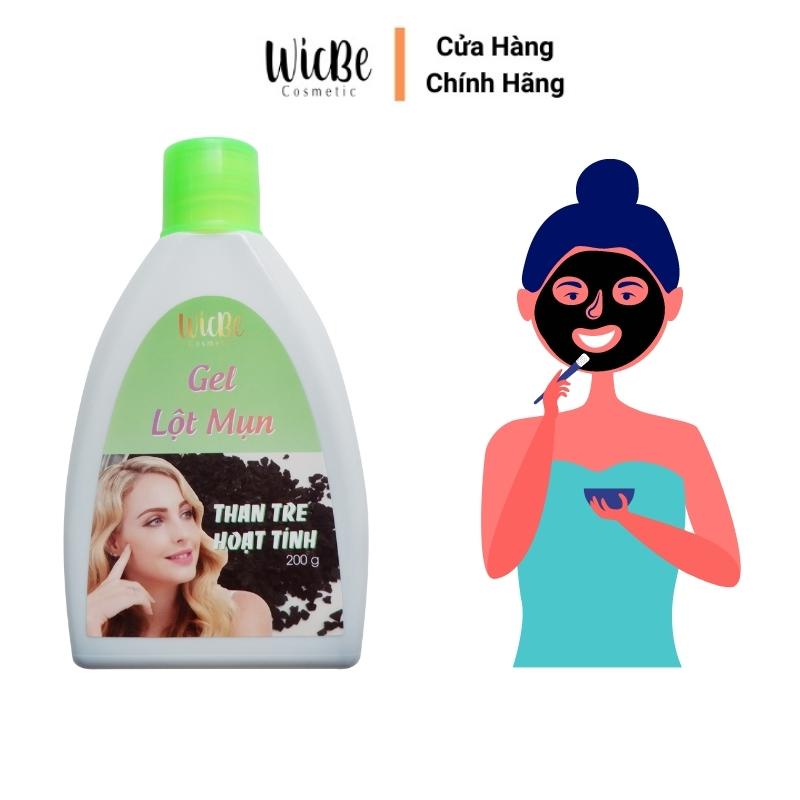 Combo gel lột mụn cám mụn đầu đen Than Tre Hoạt Tính + Nha Đam Wicbe 200g