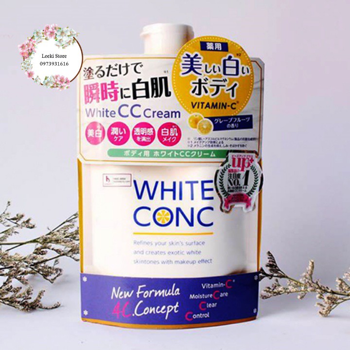 Sữa Dưỡng Trắng White Conc Body CC Cream With Vitamin C 200g