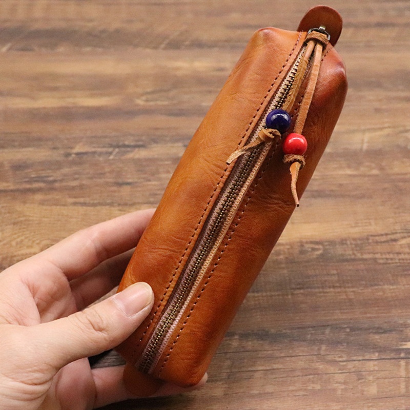 Túi Đựng Bút / Mắt Kính Bằng Da Bền Bỉ Tiện Dụng Mang Theo Du Lịch / Trường Học