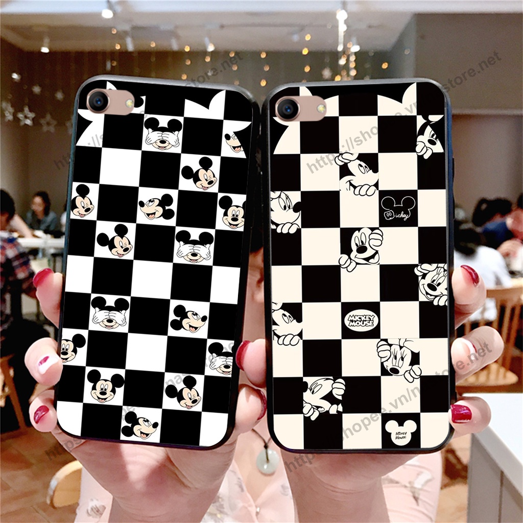 Ốp lưng Oppo F1s / F3 / F3 Lite / F3 Plus trái tim họa tiết caro, mikey họa tiết beabrick kaws cute