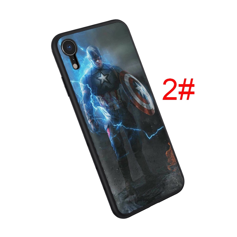 Ốp điện thoại hình Marvel Avengers captain ironman thanos cho Apple iPhone 11 Pro XS Max XR X 8 7 6S 6 Plus 5S 5 SE 2020