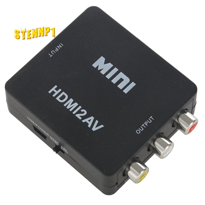 Mini 1080P HDMI Composite to RCA Audio Video AV CVBS Converter Adapter For HDTV