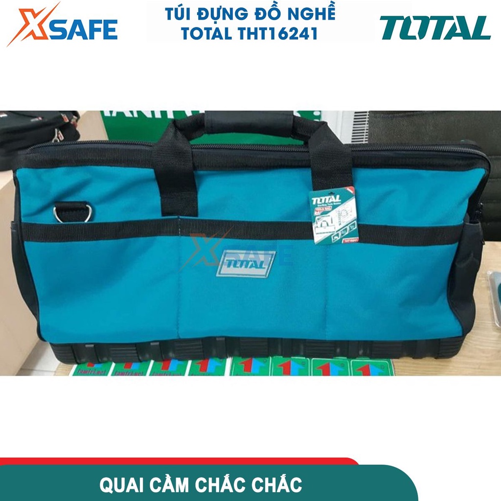 Túi đựng đồ nghề dụng cụ Total THT16241 24inch đáy nhựa chống va đập, siêu bền bỉ, giỏ đựng đồ nghề kỹ thuật cho thợ