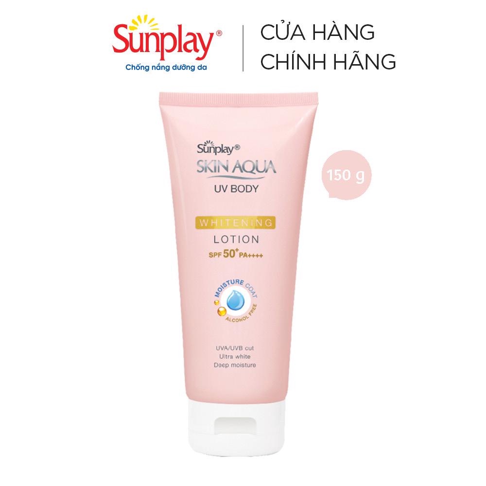 Kem chống nắng dưỡng thể trắng mịn Sunplay Skin Aqua UV Body Whitening Lotion SPF 50+ PA++++ (150g) (MÀU HỒNG )