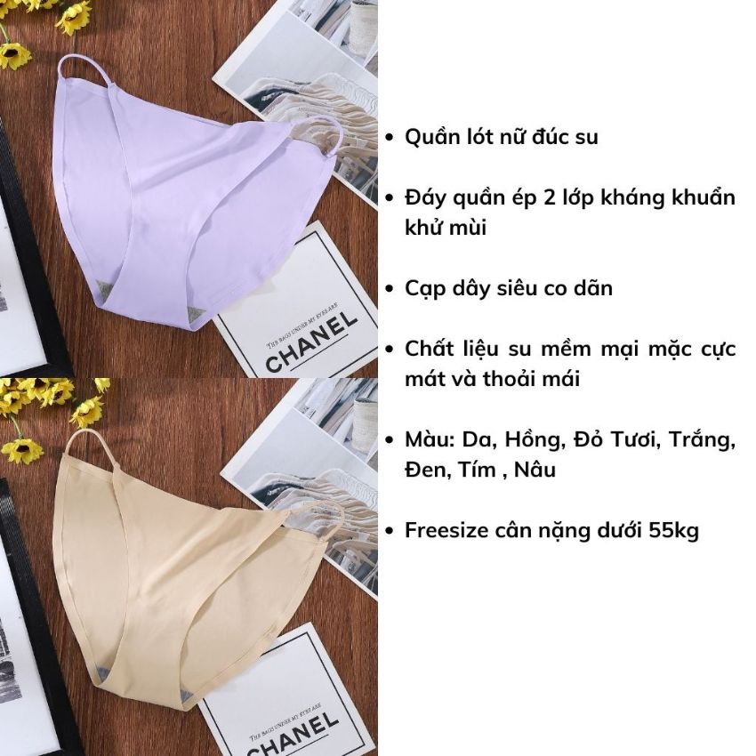 Quần lót nữ đúc su thun lạnh 2 mảnh sexy, quần chíp nữ bikini không đường may dây 2 bên hông gợi cảm Kingshop - L513