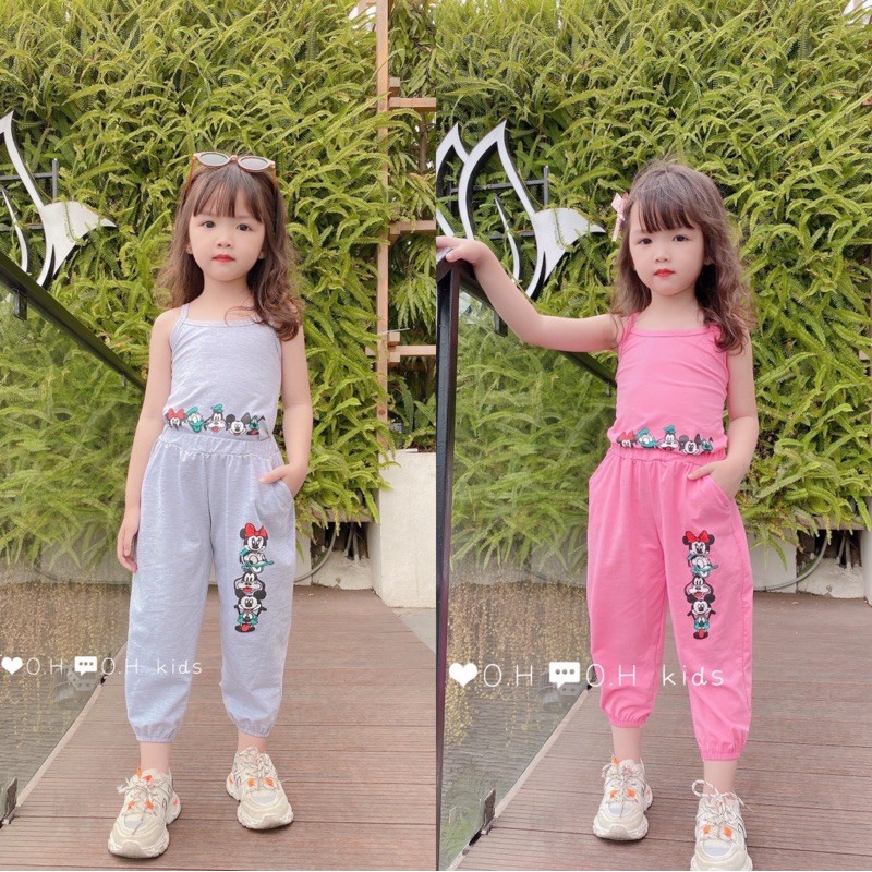 Bộ cotton bé gái❤️phong cách hip hop từ 10-22kg❤️ chất cotton 4 chiều mềm mịn