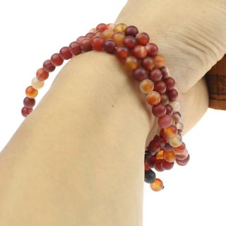 Vòng tay chuỗi hạt mã não đỏ tự nhiên 108