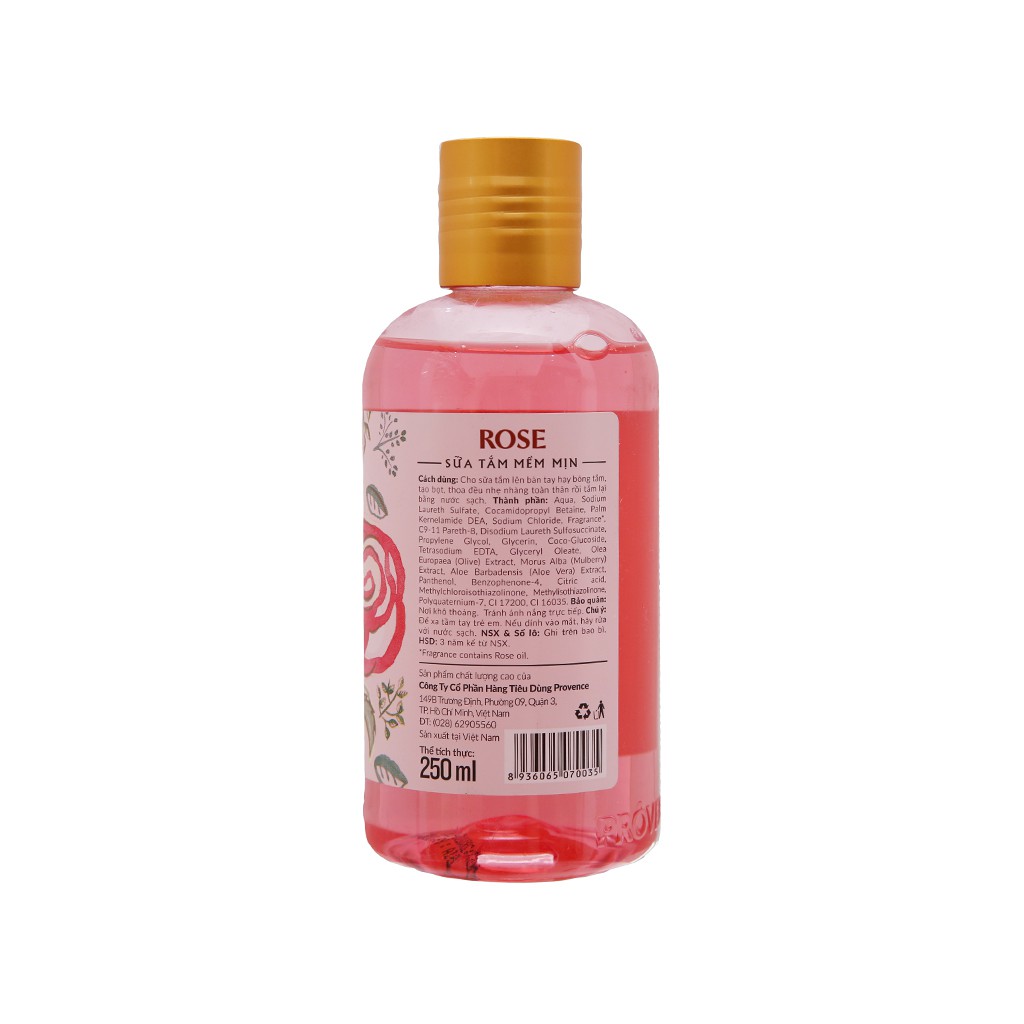 SỮA TẮM MỀM MỊN HOA HỒNG Purité 250ML