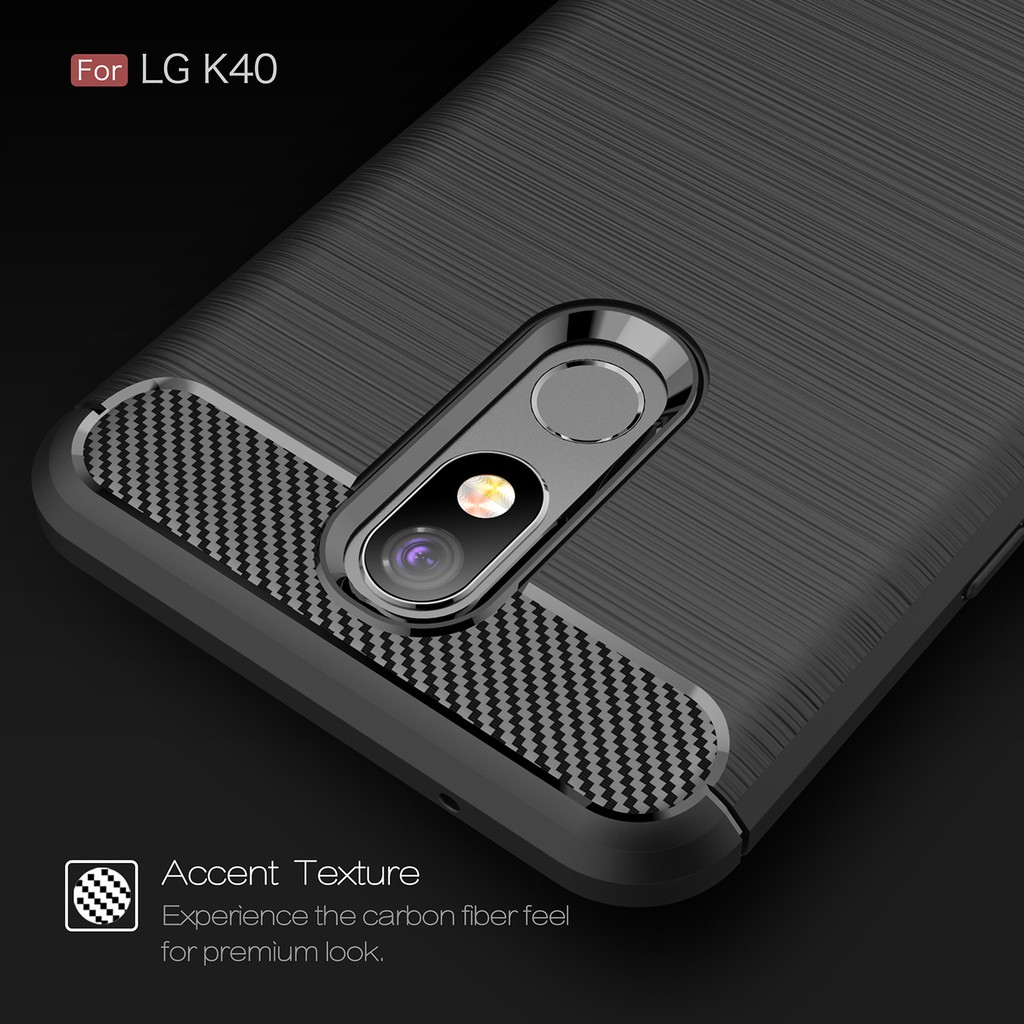 Ready stock LG X4 2019 K40 G7 Q7 plus Stylo5 phone Carbon fiber Soft case