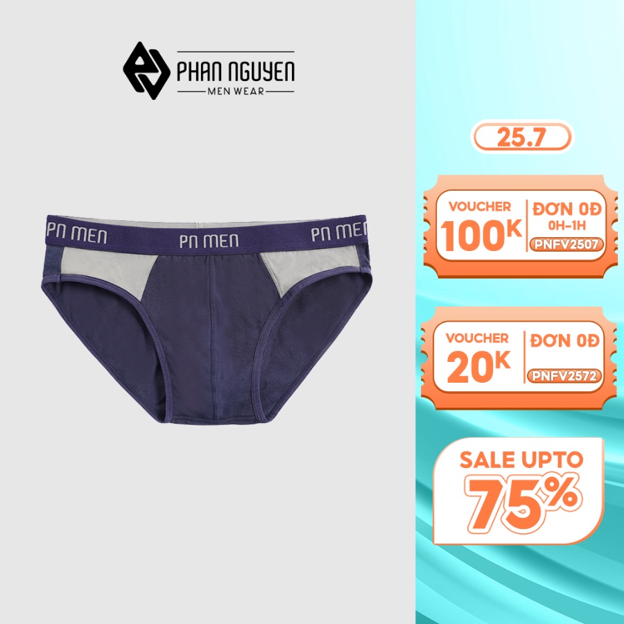 Quần sịp cotton nam cạp vừa PHAN NGUYỄN chất cotton sợi bông co giãn thoải mái, thoáng khí kháng khuẩn BRI.003