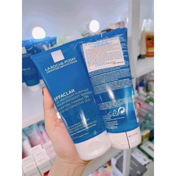 [Auth có tem phụ tiếng việt] Sữa rửa mặt da dầu mụn Effaclar La Roche Posay 50ml, 200ml