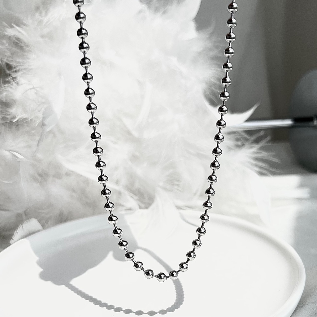 Dây chuyền bi ball chain 4mm unisex nam nữ N45 Choker Club