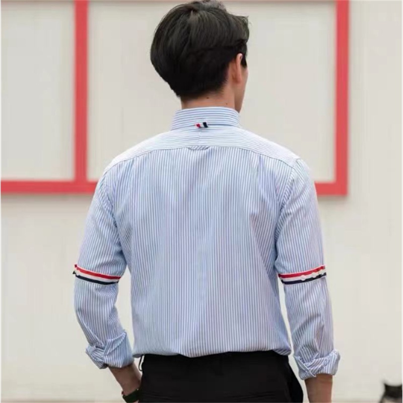 Áo Sơ Mi Tay Dài Kẻ Sọc Thời Trang Cho Nam Nữ