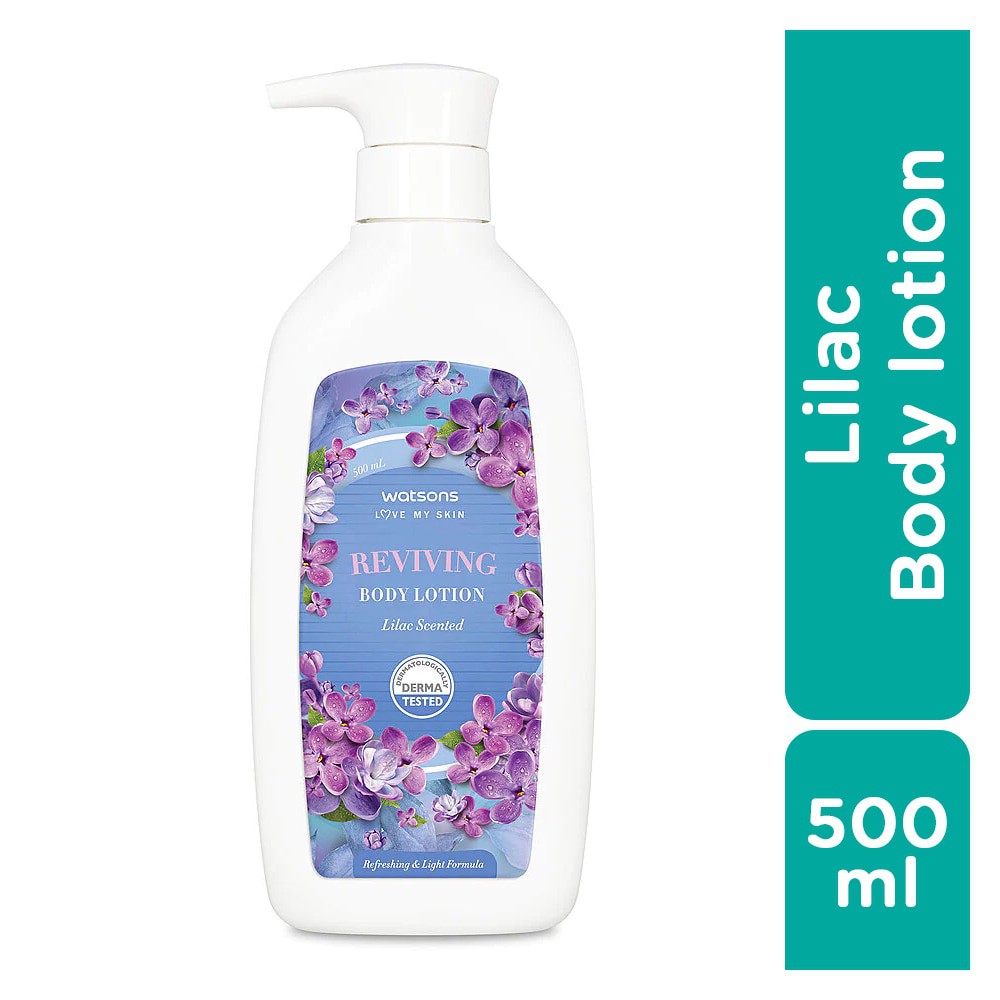 Sữa Dưỡng Thể Watsons Reviving Lilac Hương Hoa Lilac Giúp Phục Hồi Làn Da 500ml