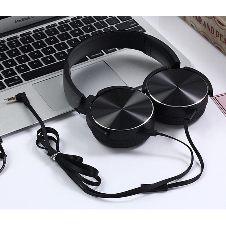 Tai Nghe Chụp Tai Có Dây ,loại tốt, giá rẻ, Tai nghe headphone máy tính, điện thoại chân tròn