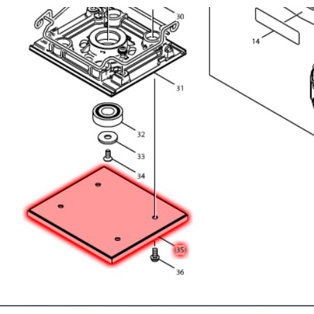 Đế lót máy chà nhám vuông MT925/ MT920 ( 158796-8 )