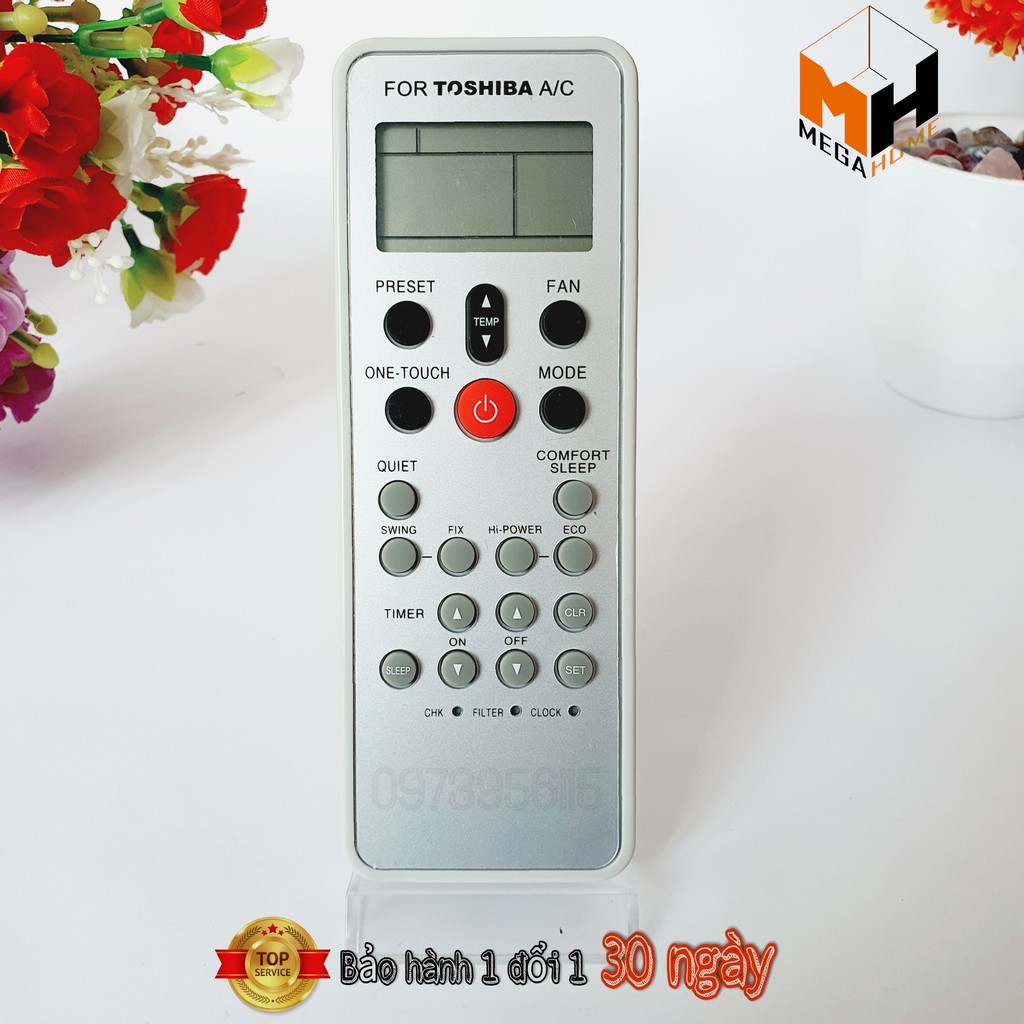 Điều khiển điều hòa TOSHIBA - Remote máy lạnh TOSHIBA hàng loại 1 bảo hành đổi trả 30 ngày