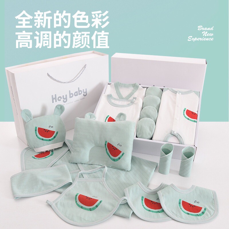 COMBO QUẦN ÁO SƠ SINH CAO CẤP KÈM HỘP SANG CHẢNH-SET QUÀ TẶNG SƠ SINH CAO CẤP