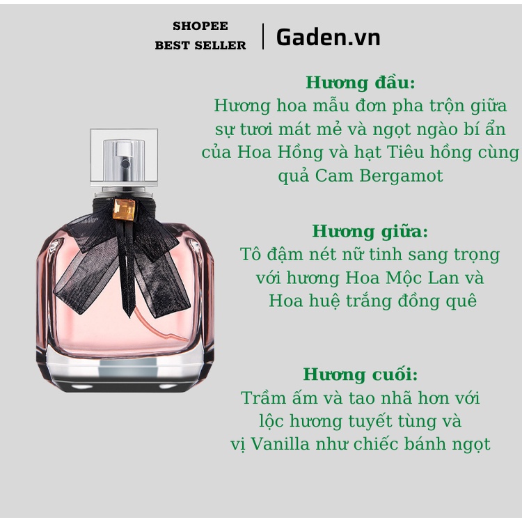 Nước Hoa Nữ Thơm Lâu Mon Paris 100ml Hương Thơm Sang Trọng, Quyến Rũ Lưu Hương 12h - Dầu Thơm Nữ, Nước Hoa