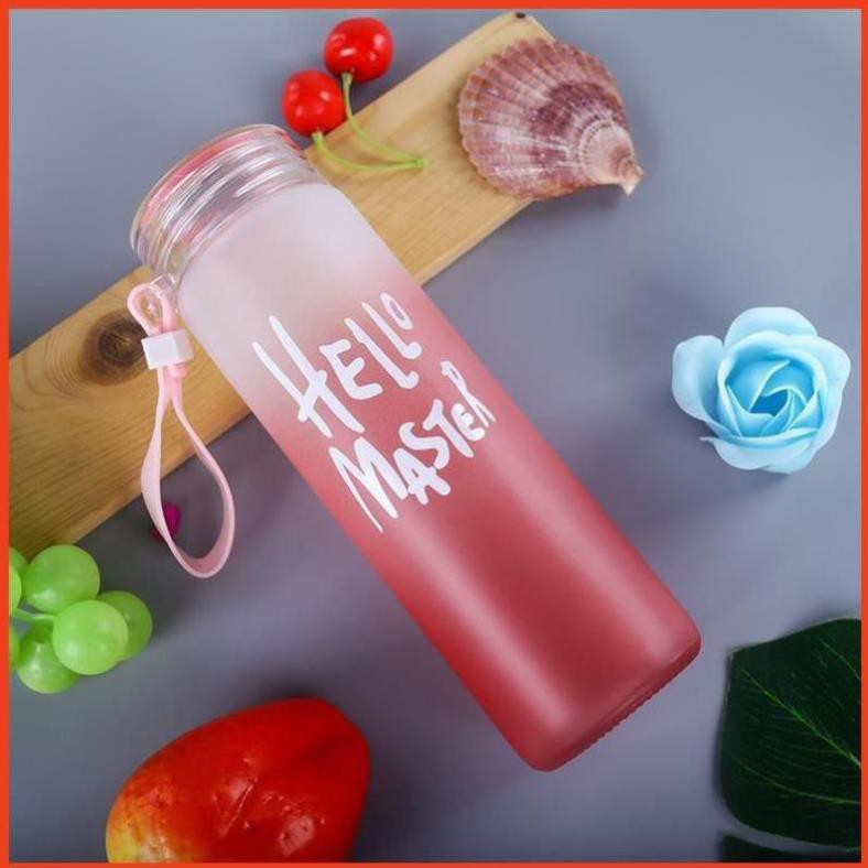 Bình nước thủy tinh Hello Master 400ml
