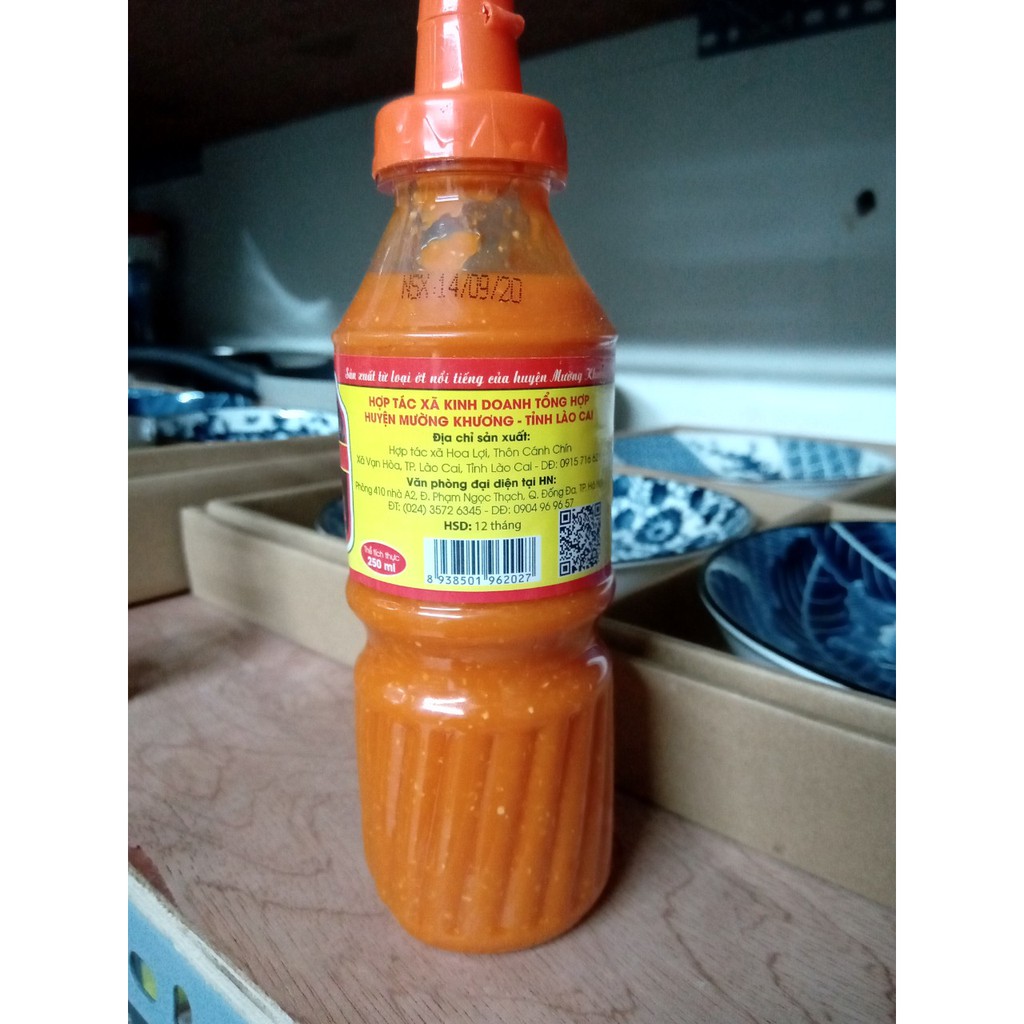 Tương ớt Mường Khương đặc sản Lào Cai chai 250ml date 3/2023